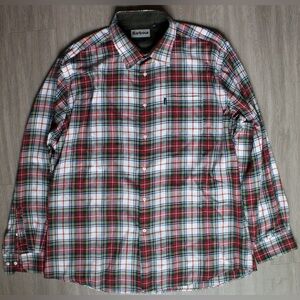 Barbour Red and Green Plaid Casual Button Down Shirt